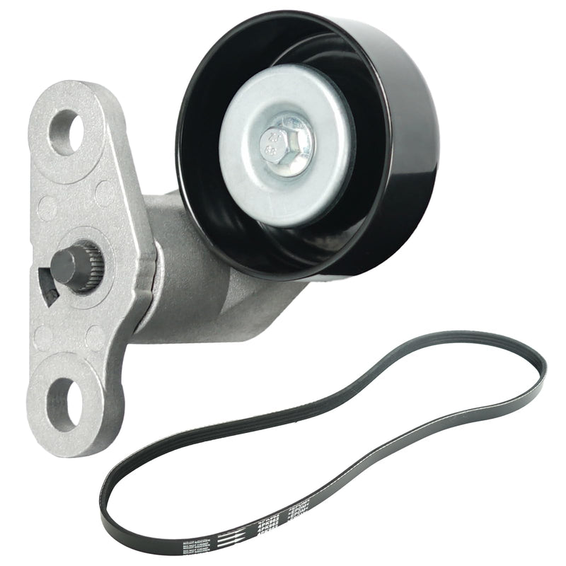 A/C Serpentine Drive Belt Tensioner Kit Fits for Chevy Silverado 1500 Avalanche Express Suburban Tahoe GMC Savana Sierra Yukon Cadillac Escalade 1999-2008, P/N: 19311139, 38159, ACK040378HD