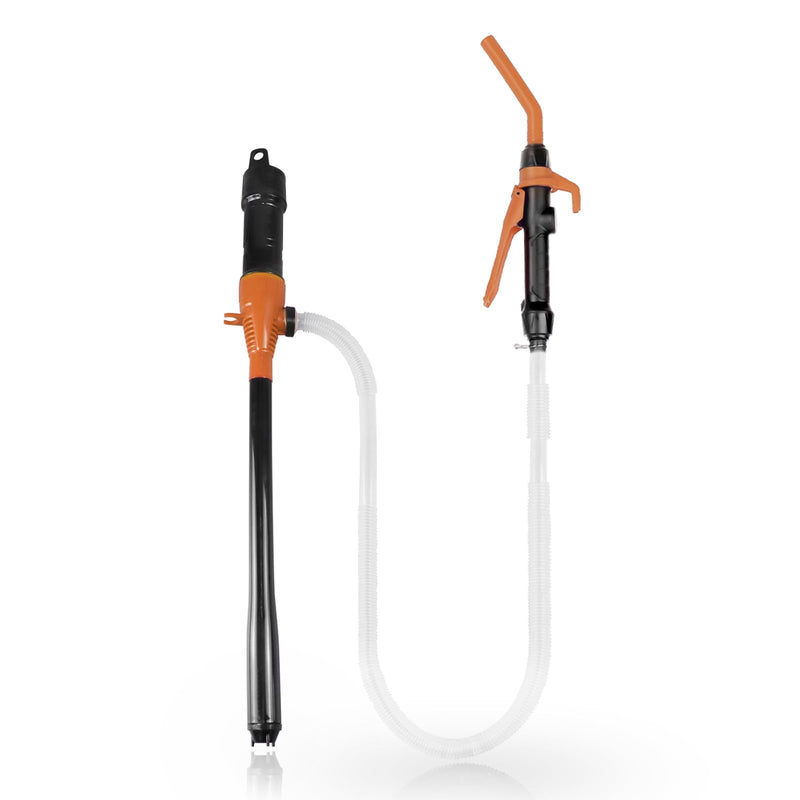 Battery Operated Gas Pump with Nozzle - Battery Powered Gasoline Transfer Pump With 3 FT Long Hose 2.2 GPM Transfer Pump For Water Kerosene Gas Can Hand Fuel Pump