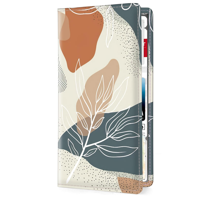 Car Registration and Insurance Holder，Colour Patterns Men Women Car License Document Registration and Insurance Card Holder Bohemian leaves