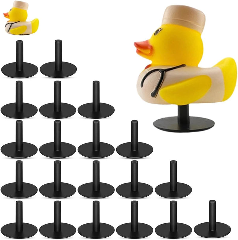 20Pcs Duck Holder for Jeep Dash,Rubber Ducks Plugs for Jeep Wrangler,Dashboard Plastic Duck Mounts,Black (Excluding Rubber Ducks)