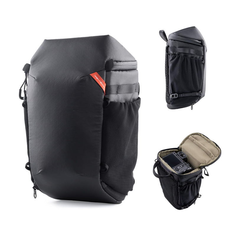 PGYTECH Camera Top Loader for DSLR/SLR/Mirrorless Cameras and Lenses | Adjustable Shoulder Strap, Expandable Organizing Pockets for Nikon/Canon/Sony Mirrorless Cameras, Waterproof