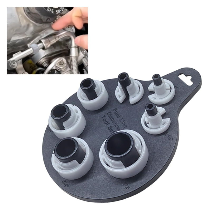 Air Conditioner and Fuel Line Quick Disconnect Tool Kit, 1/4-7/8in Plastic Automotive AC/Gas Removal Tool, 7 SAE Standard Sizes Fuel Line Disconnect Tool for Multiple Applications