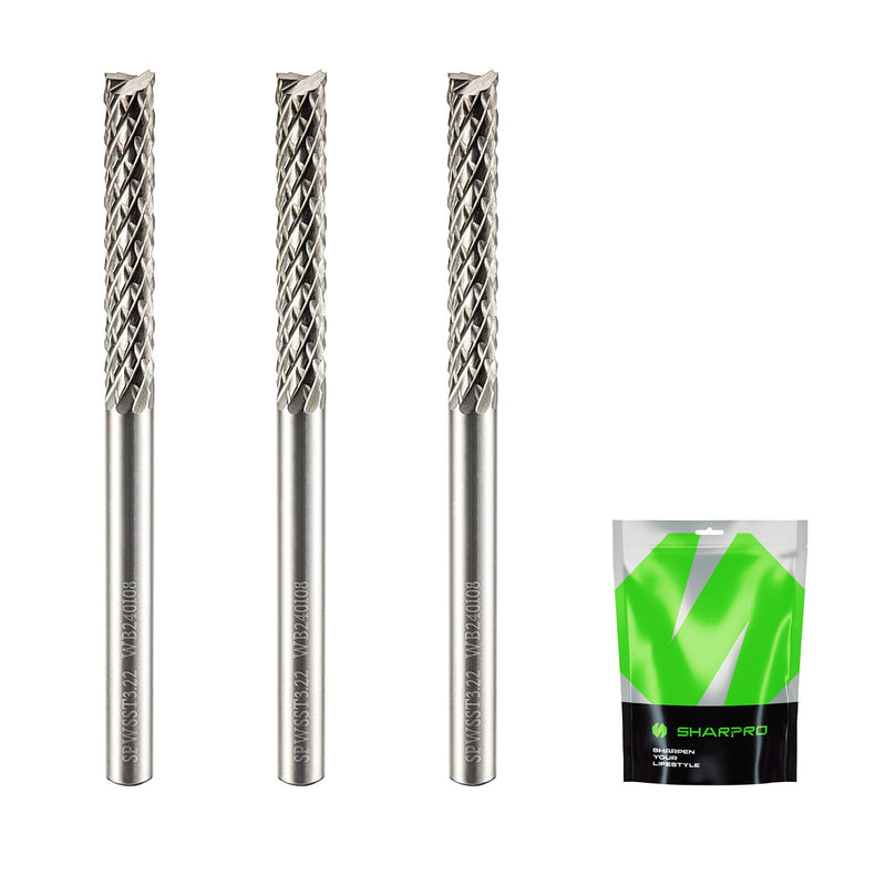 1/8 Tungsten Carbide Burr Bits 1/8 Shank, Metal Cutting Bits Compatible with Dremel Metal Grinding, Side Cutting Drill Bit for Meta Wood Steel,Rotary Rasp for Carving Cutting Engraving Grinder 1/8 DIA - 1/8 SHANK 3
