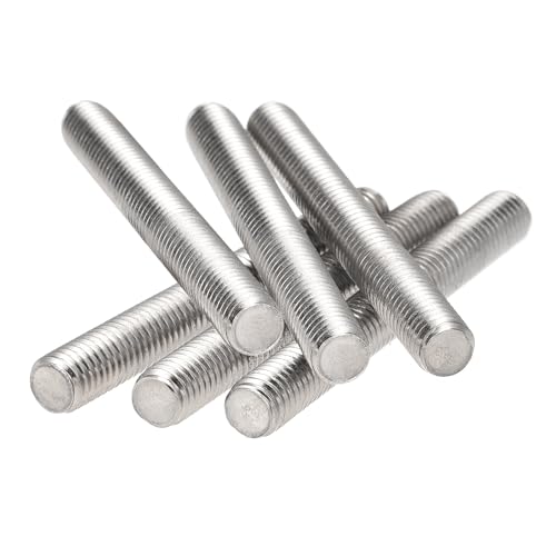 1/2"-13 Fully All Threaded Rod & Studs, 4" Length, 304 Stainless Steel Right Hand Thread Screw for Furniture Anchor Bolts, Clamps, Hangers and U-Bolts 6 Pack 1/2"-13 x 4"