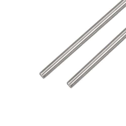 1/2"-20 Fully All Threaded Rod & Studs, 10" Length, 304 Stainless Steel Right Hand Fine Thread Screw for Furniture Anchor Bolts, Clamps, Hangers and U-Bolts 2 Pack 1/2"-20 x 10"