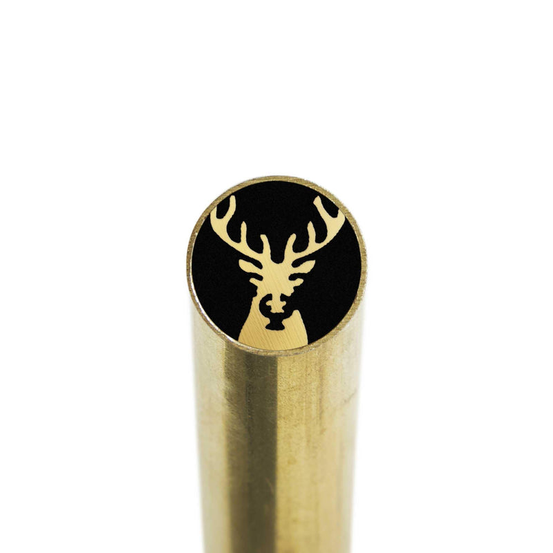 Mosaic Pin for Knife | Decorative Brass Heavy Duty Knife Handle Pins for Fixed Blade Knives | Handmade Pocket Knife Pins Tools (White Tailed Deer, 5/16" (8mm)) White Tailed Deer 5/16" (8mm)
