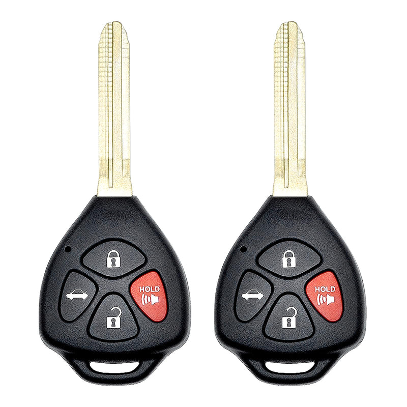 Key Fob Replacement for 2007-2011 Toyota Camry Car Keyless Entry Remote Control, HYQ12BBY, 4 Buttons, 2Pcs