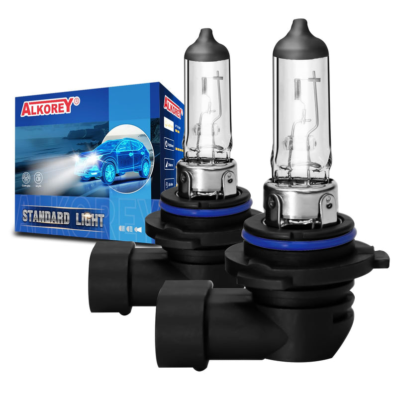 ALKOREY-HB4/9006 Car Headlight Bulb 55w,12V Warm White 3300K Auto Halogen Lamp,High/Low Beam Standard Light, Fog Replacement Bulb,2 Pack HB4/9006