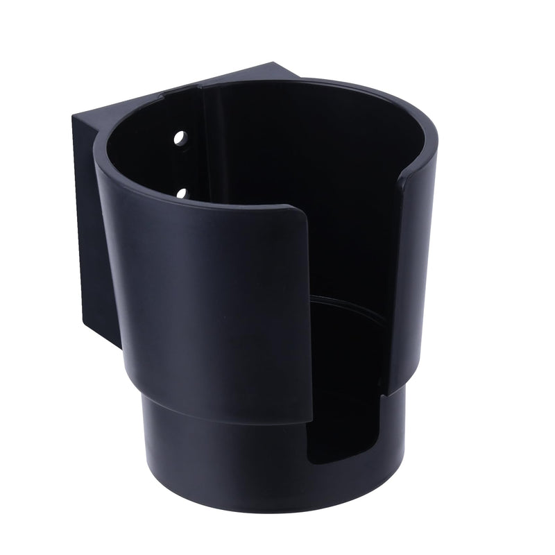 Universal Large Cup Holder Wall Mount, Heavy Duty Plastic Drink Holder for Boat Car Truck RV Bus Tractor Wall Wood, Vertical or Horizontal Mount, Fit Most Cups, Bottles, Cans, Tumblers Black Pack of 1