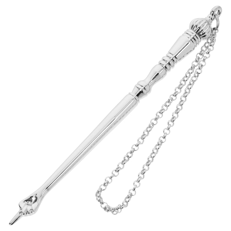 SAFIGLE Torah Book Pointer Yad Hand Pointer and Connected Chain for Torah Reading Haftorah Bar Mitzvah Works of Art of Common Metal Silver