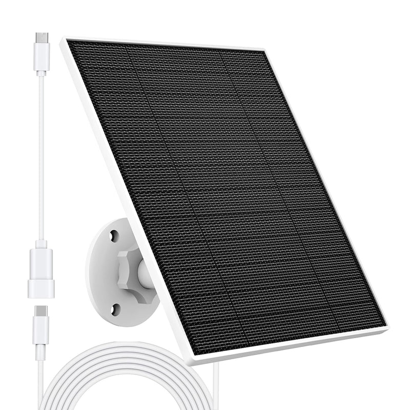 Solar Panel for Eufy Outdoor Camera, 5W Camera Solar Panel Charger Compatible with Eufycam, Continuous Power Supply, Solar Panel with 9.8ft Charging Cable, IP65 Waterproof, Adjustable Wall Mount 1
