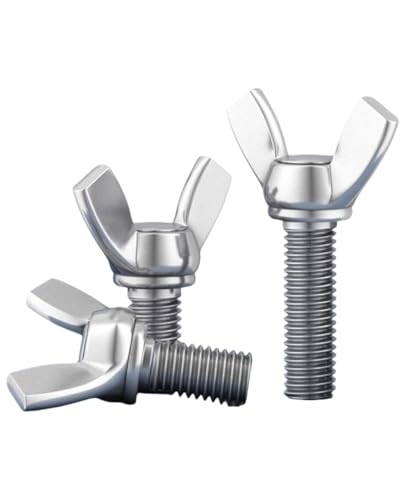 1/4-20x1(50pcs) 304 Stainless Steel Wing Butterfly Screws Bolts,Wing Bolt,Thumb Hand Screws for Electronic Equipment,Wing Bolt Thumb Hand Screws 1/4-20x1(50pcs) 50