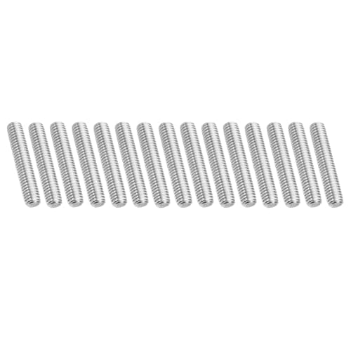 PATIKIL 3/8"-16 UNC 304 Stainless Steel Fully Threaded Rod, 15Pcs 2.4" Length Long Threaded Screw Right Hand Threads All Threaded Rod Studs for Anchoring Bolt, Clamps, Hangers and U-Bolts 3/8"-16 x 2.4"