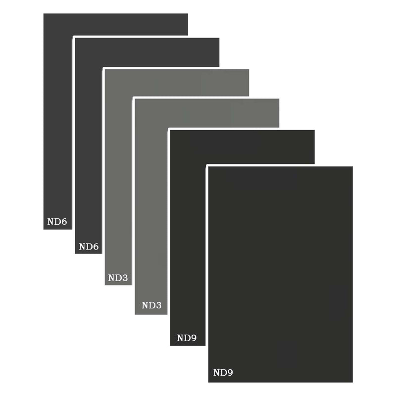 6 Sheets Lighting Neutral Density Gels Filter,ND3 ND6 ND9 Light Gel Polyester ND for Photo Studio Video Flashlight Led Photography 16x20 inches