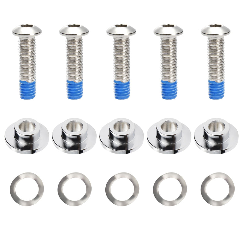 MoKitDora Front Brake Disc Rotor Hardware Bolts and Washers for Harley 2014-UP Touring Road Street Electra Glide King Models