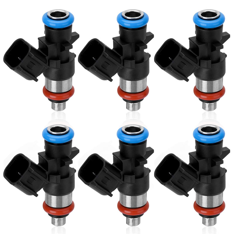 Set of 6 Fuel Injectors Compatible with Jeep Grand Cherokee, Wrangler, Dodge Challenger, Charger, Durango, Grand Caravan, Journey, Avenger, Chrysler Town & Country - Replaces 05184085AC