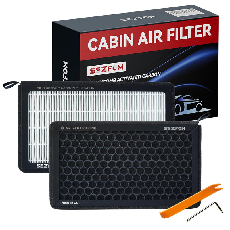 Cabin Air Filters for Tesla Model 3 Model Y (2016-2025) with Activated Carbon(2-pack) Dual layer Air Filter Replacement