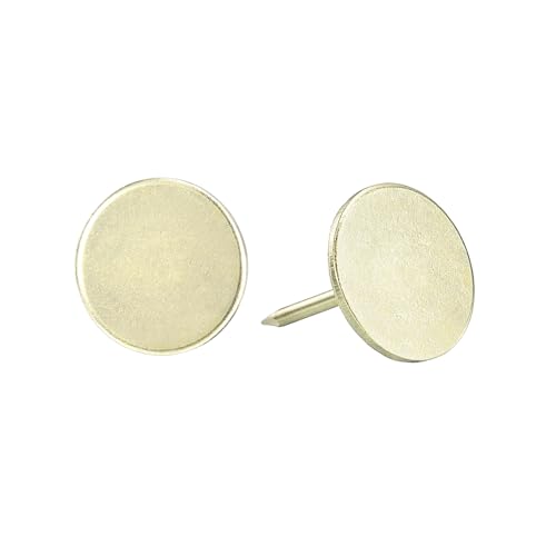 uxcell Upholstery Tacks Nail Pins Furniture, 120Pcs 16x20mm Thumb Tack Pins Assortment Kit Carbon Steel for Home Sofa DIY Decorative Nail Heads Nails, Gold 120