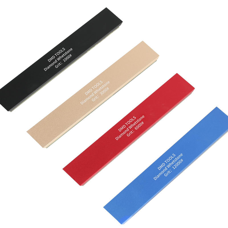 DMD 4-Piece Diamond Sharpening Stone Set Safe Whetstone Set Diamond Grinding Stone Knife Sharpeners Tool Kit for Kitchen Hunting (Resin) Resin