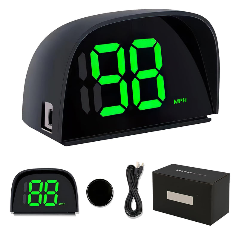 GPS Digital Speedometer for Car MPH Golf Cart Universal HUD Speed Meter with LED Large Font Head Up Display Car Accessories with USB Cable Plug Play for Truck Motor SUV Golf Cart All Vehicles Y06 Speedometer