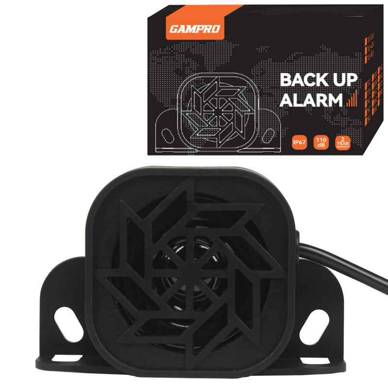 835 Back-up Alarm 12V-48V 110dB IP67 Waterproof Dust-Proof Reversing Warning Alarm with Super Loud Beeper Tone for Truck Van Forklift Car Lorry Agricultural Vehicles with wire