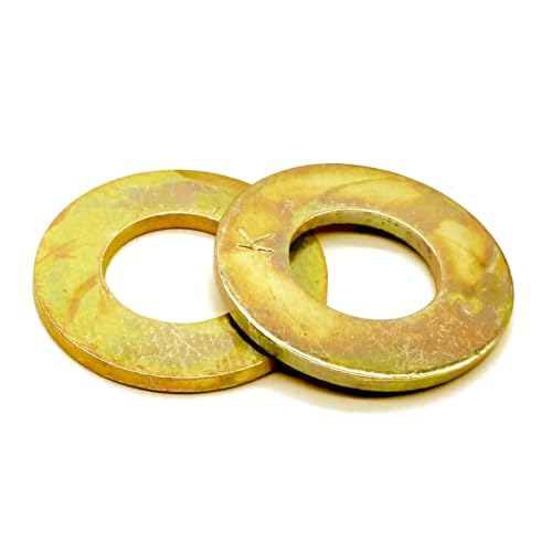 (200 Pieces) 1/4" SAE Grade 8 Flat Washers Zinc Yellow 200