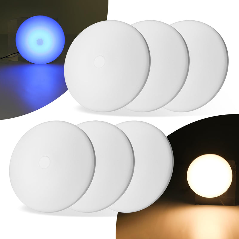 RV Ceiling Light 12V, 4.5Inch RV Light Interior, Dimmable Puck Dome Lights for Motorhome Boat Trailer (Warm White 6Pack) Warm White 6Pack