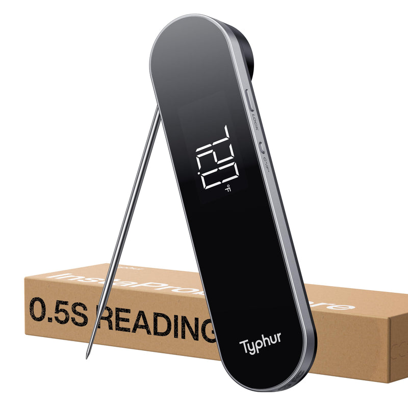Typhur InstaProbe Core 0.5 Sec Instant Read Meat Thermometer Digital with Readable Display in Sunlight for Cooking, Professional Thermometer with IP67 Waterproof for Grill, BBQ, Cooking, Smoker Charcoal