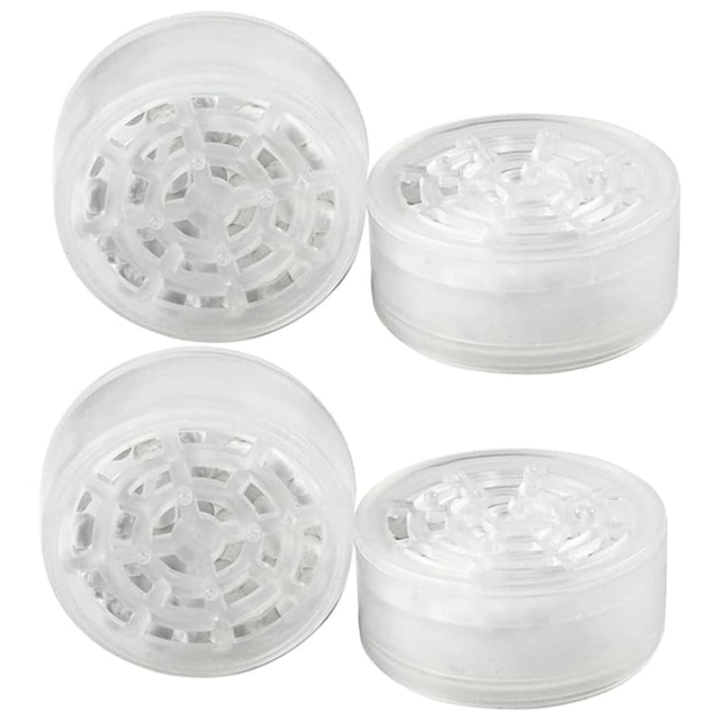4pcs Shower Head Replacement Filter Cartridge - Chlorine & Flouride Shower Filter and Reduces Dissolved Solids - Hard Water Filter for Water Softener Shower Head White4