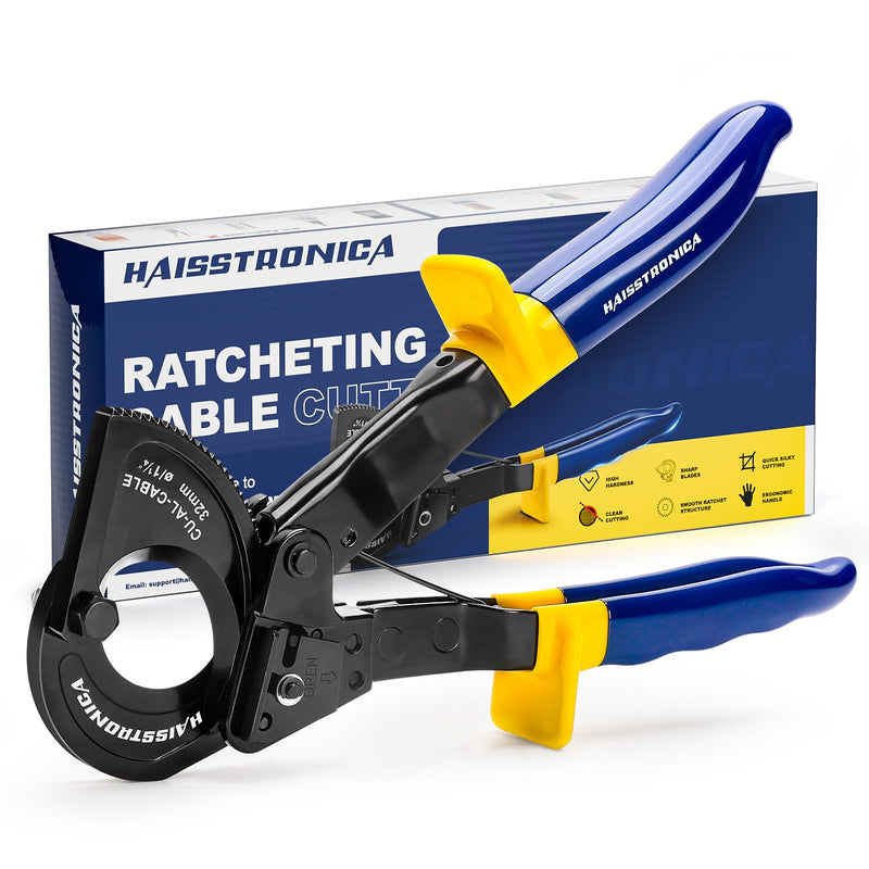 haisstronica Ratchet Cable Cutters,Heavy Duty Wire Cutters for Cutting Electrical Copper & Aluminum Cable Wire Up to 240mm²(500 Kcmil) 240mm²