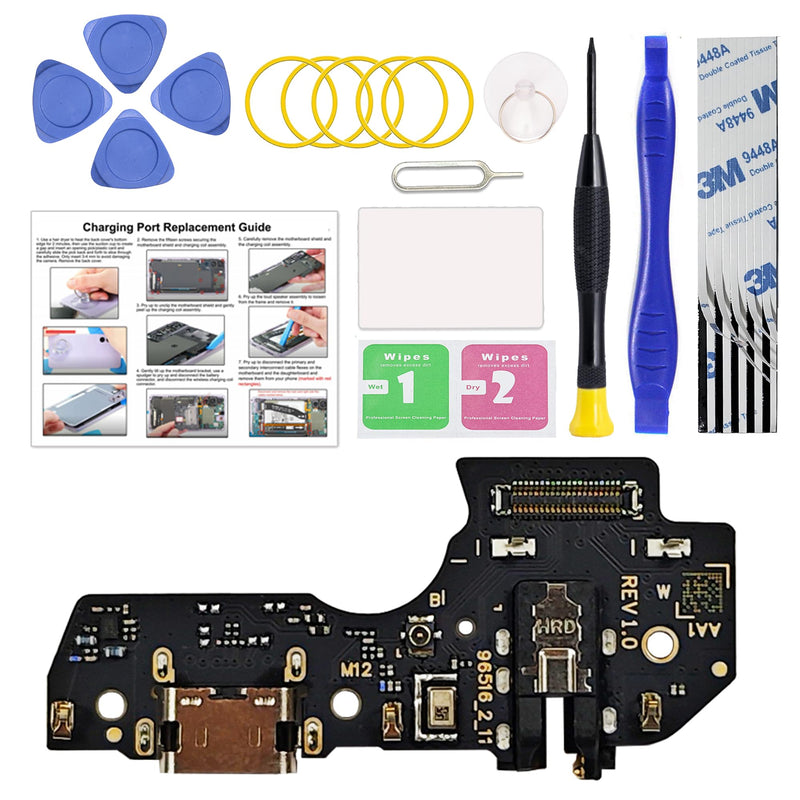 Charging Port Replacement Kit Compatible with Galaxy A03S US Version, Dock Board USB-C Connector Only for SM-A037U, SM-A037W, SM-A037U1, with Instruction Manual, Toolkit