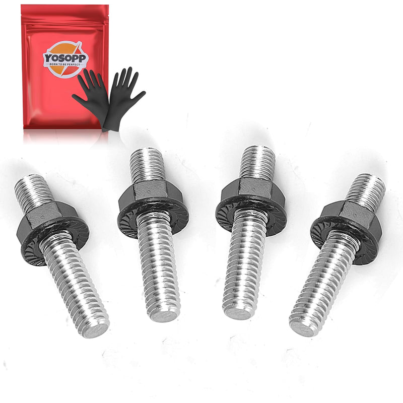 Stainless Steel Exhaust Bolt Kit for 1984-2018 Harley Big Twin Sportster XL with Flange Nut, OEM Part Number 16715-83 1671583 (4) 4