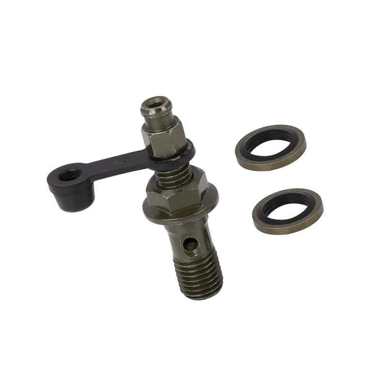 M10x1.25mm Banjo Bolt Bleeder Screw Fuel Line Adapter Fitting Set for Motorcycle Brake Master Cylinder Replace Parts