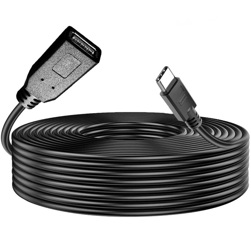 Long USB2.0 A to C Cable 60FT,USB2.0 A Female Cable to USB C Male Cable usb2.0 Data Compatible with Hard Drive, Camera, DVD Player, TV, Flash Light, Hub, Monitor, Speaker, and More