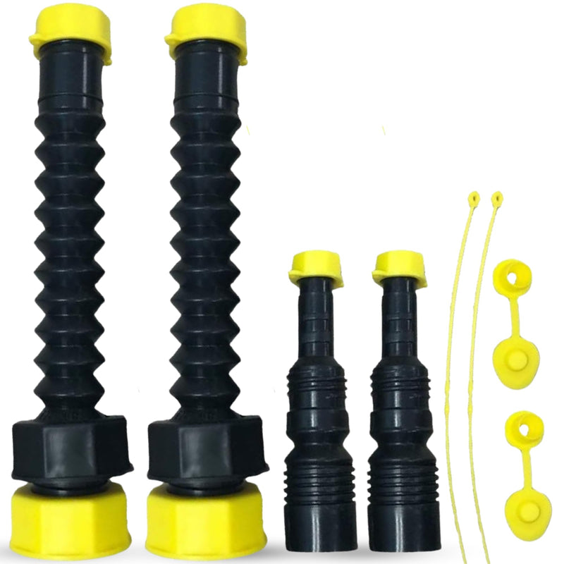 EZ-POUR HI-FLO Spout with Reducer Tip & Vent Kit (2 Pack) | Fits 1-3/4" Openings | Compatible With All EZ-POUR Adapters | Reducer Fits Older Tanks, Water Jugs, and Industrial Containers | Replacement Spout Kit (60060AZ)