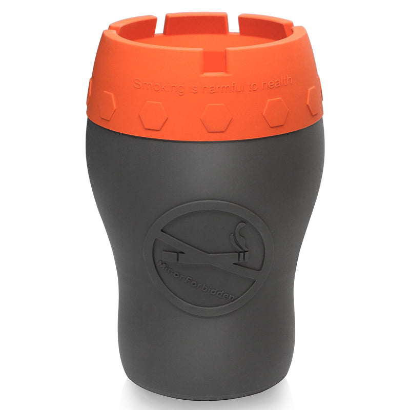 Car Silicone Ashtray,Auto Ash Tray Smokeless, Drop-Proof & Unbreakable Anti-Ash Splash Vehicle Cigarette Ashtray for Home Outside Office Car Accessories(Orange) Orange