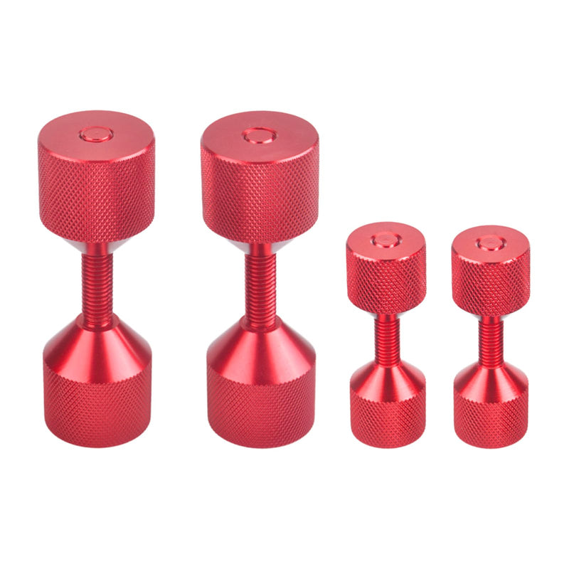 Flange Two Hole Alignment Pins - 1-1/8" and 1-5/8" Detachable Double Hole Pins Aluminium Red 4 Pcs Red without Built-In Level