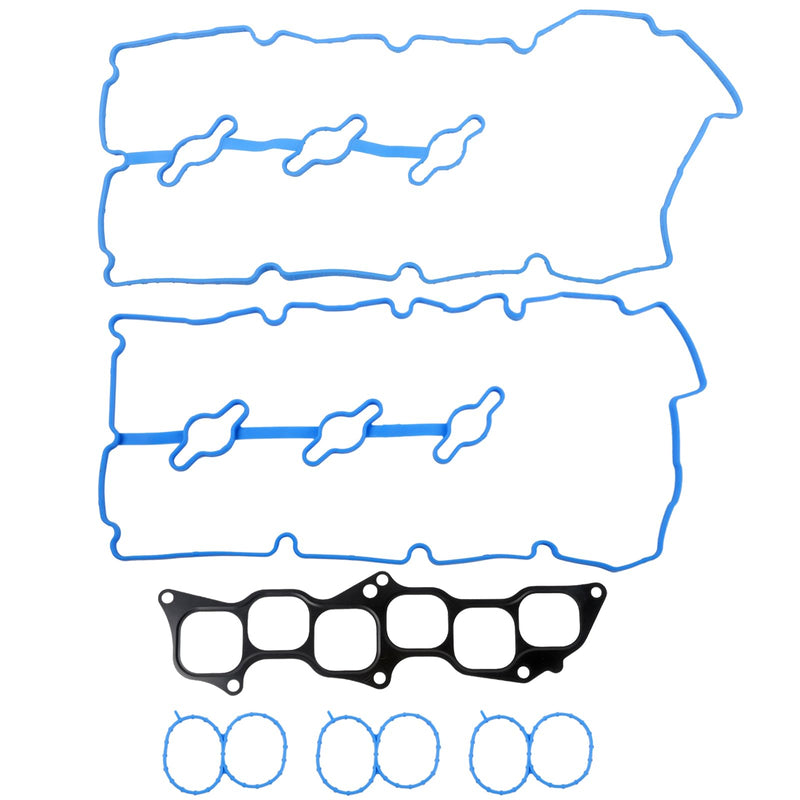 Engine Valve Cover Gasket Set Compatible with Hyundai Kia Vehicle Azera Entourage Santa Fe Sonata Veracruz, Amanti Sedona Sorento, 3.3L 3.8L V6 2006-2011 Replace# VS 50750 R, VS50750R