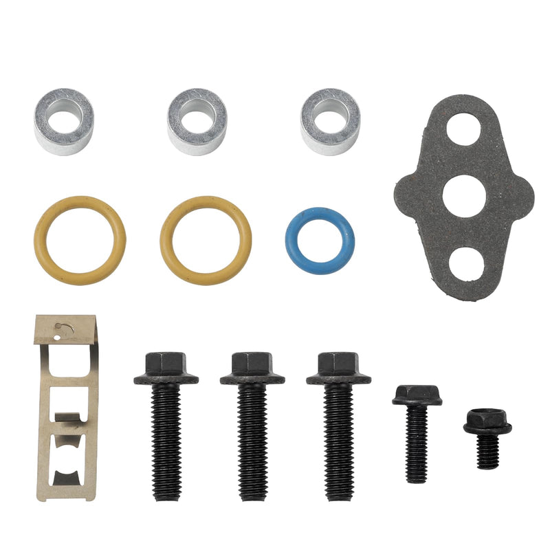 Turbocharger Mounting Kit with Gaskets O-Rings and Bolts Compatible with 6.0L Powerstroke Diesel 2003-2010 Ford,2002-2010 International Trucks Replaces# 904-234, 3C3Z-9T514-AG, 3C3Z-9T514-AD