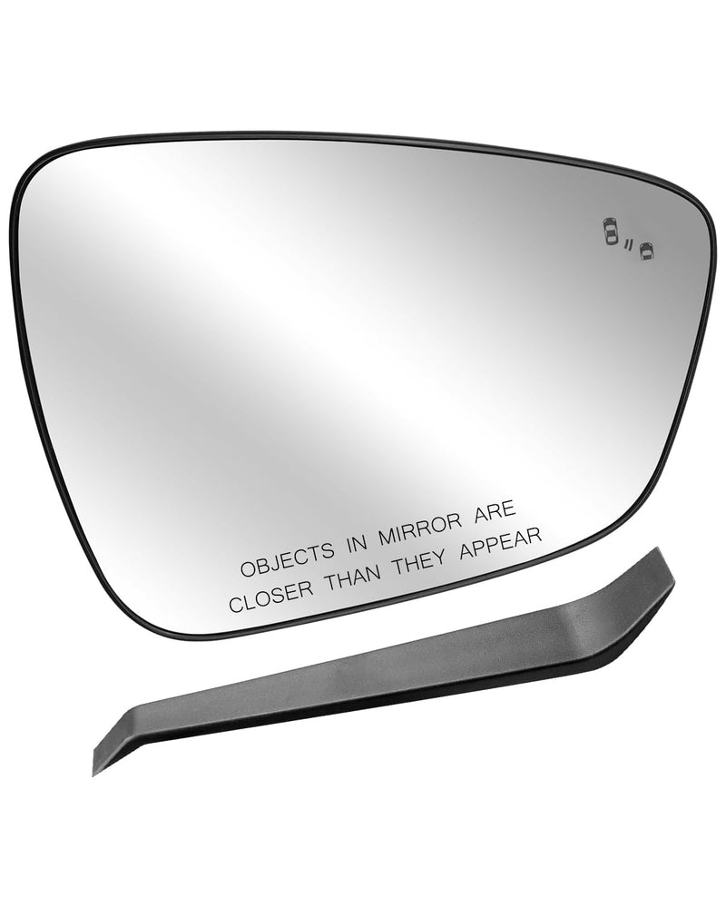 Right Passenger Side Mirror Glass Power Heated w/Blind Spot Detection Compatible with Ford Escape 2020 2021 2022 2023 2024 Rear View Mirror Replacement Glass With Backing Plate Right