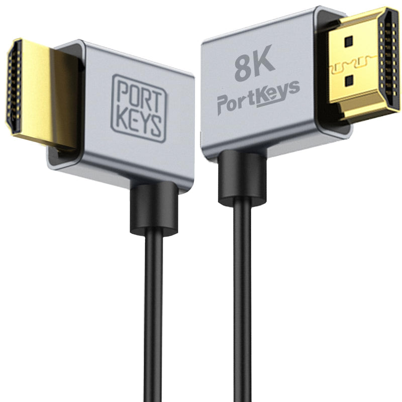 Portkeys 8K Ultra Thin HDMI Cable 2.5mm Diameter, A Slim Soft Cable 48Gbps Ultra High Speed HDMI 2.1 Cord 8K@60Hz, 4K@120Hz for Monitor, PS5, Xbox, PC, HDTV (A to A, 1m+30cm) A to A