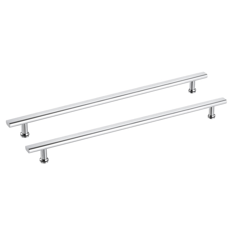 uxcell 2 Pcs Shower Door Handle, 600mm Hole Center Shower Glass Door Pull Towel Bar 304 Stainless Steel Door Knob, Silver