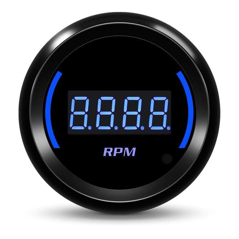ARTILAURA 2" 52mm Tachometer 0-9000 RPM Gauge Blue Digital Tacho Meter for 12V Universal Car Auto