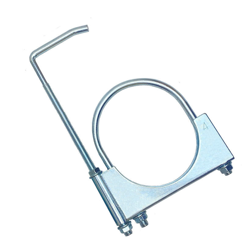 4" Heavy-Duty Universal Exhaust Clamp with Hanger, Exhaust Pipe Muffler Hanger for Cars, Trucks 4"