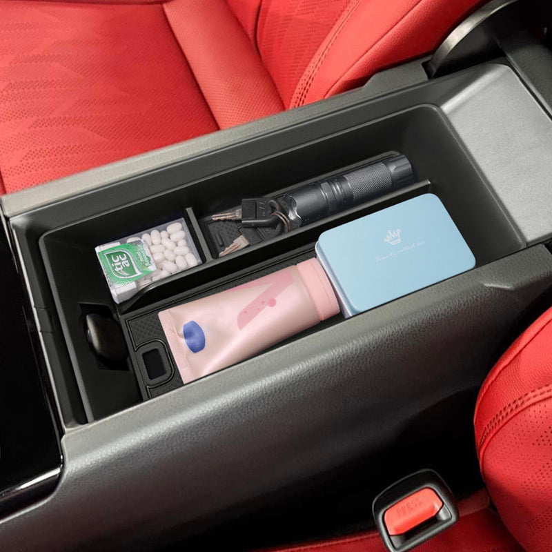 TOPINSTALL 2025 Center Console Tray Compatible with 2025 2026 Toyota Camry (XSE/XLE/SE/LE) Armrest Storage Box Console Organizer for 9th Gen Camry Interior Accessories 2025-Black
