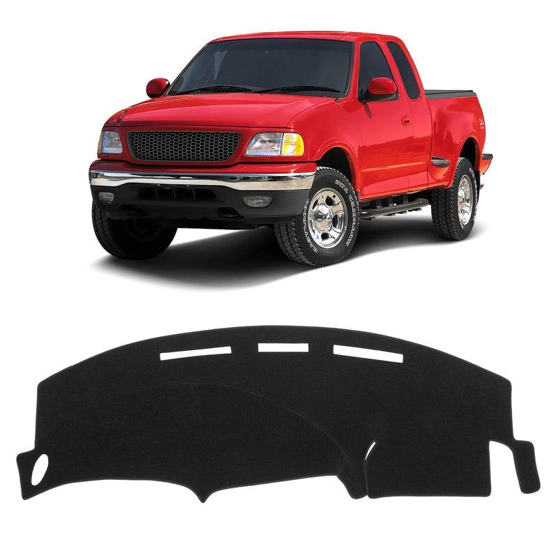 KUST Car Dash Cover for Ford F150 F-150 1997 1998 1999 2001 2002 2003/Ford Expedition 1997-2002 Left Hand Driving Polyester Non-Slip Center Console Dash Cover Custom Fit Dash Mat Sunshade Black Dash Cover for Ford F-150 1997-2003
