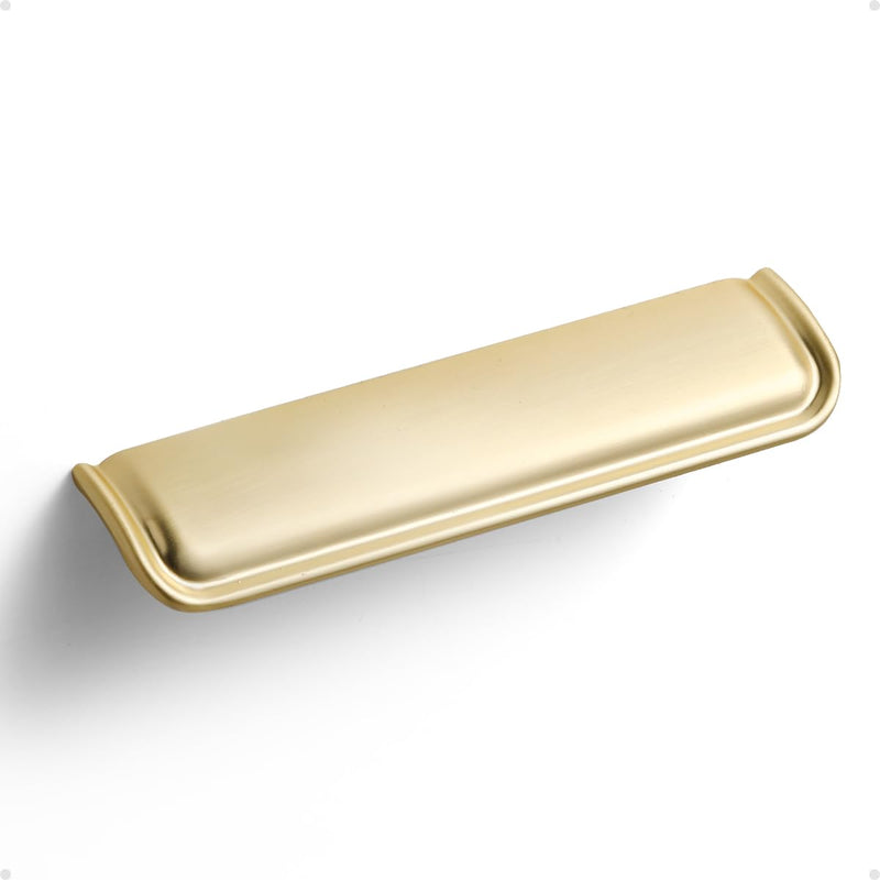 5 Pack 3 lnch(76mm) Brushed Gold Cabinet Cup Pulls Kitchen Hardware Cabinet Handles Drawer Pulls Bathroom Cupboard Drawer Handles 3"(76mm) Hole Center 5
