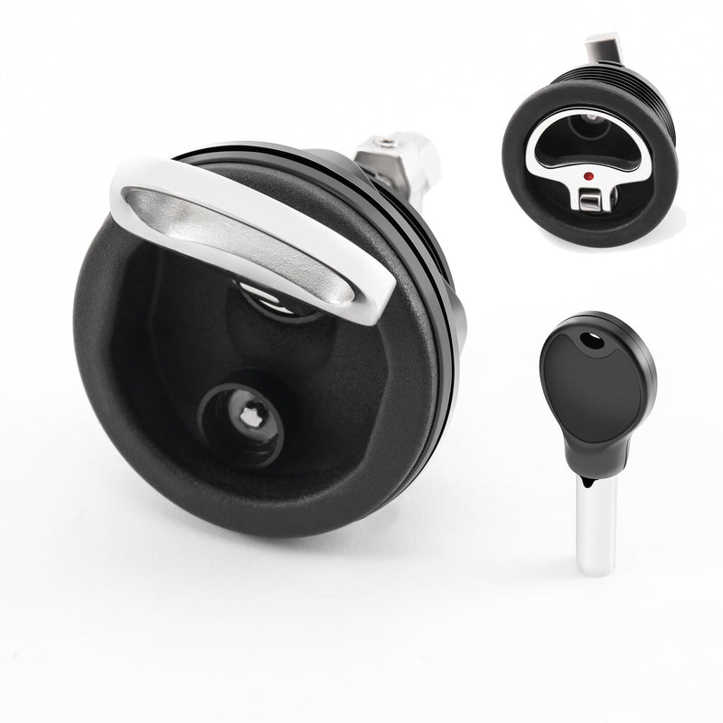 Boat Cam Latch Fits 2-1/2" Hole Mount Latch,Marine Grade O-Handle Latch, Non-Locking Latch,Flush Mount Latch Locking Latch