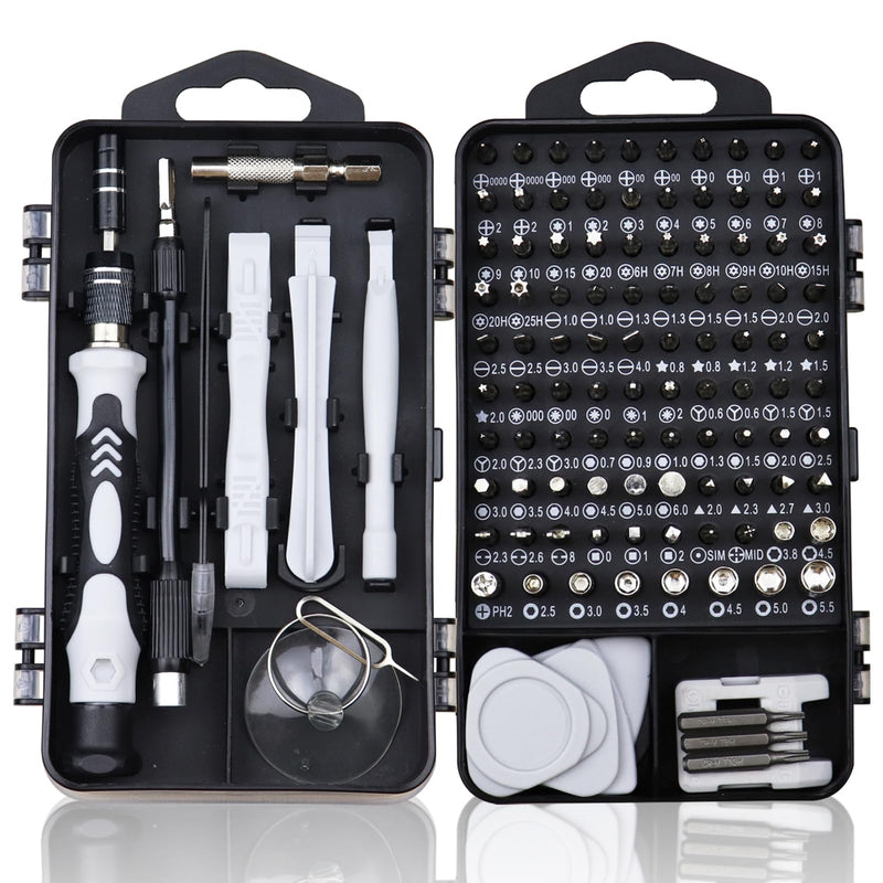 122 in 1 Precision Screwdriver Set Magnetic Professional Computer Repair Tool Kit Small Electronic Screwdriver Set for Phone, PC, Watch, Game Console, Tablet, Camera, Modding, and DIY Projects
