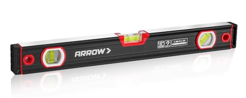 ARROW 16-Inch Level, Magnetic Torpedo Level for Construction, Carpentry Single Level (16")